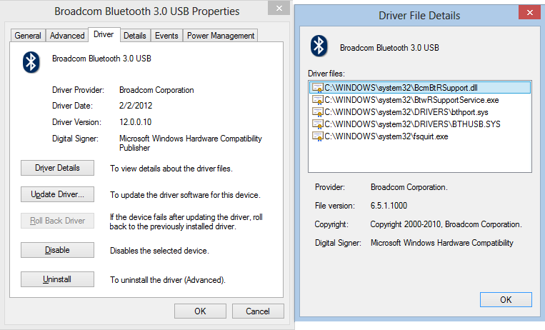 download broadcom bluetooth driver for windows 10
